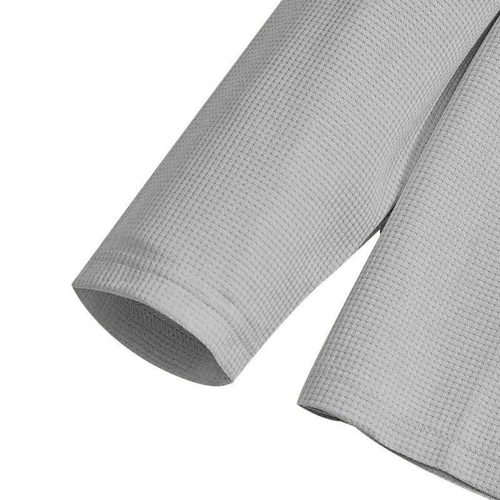 🏃👖 Waffle dokulu sweatshirt ve düz paça pantolondan oluşan erkek takımı
