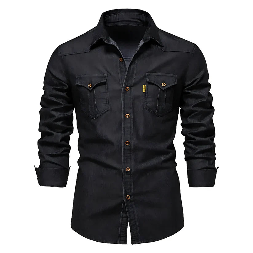 Kilian™ | Premium Pamuklu Denim Gömlek