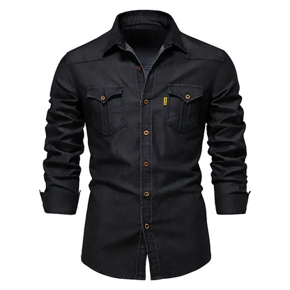 Kilian™ | Premium Pamuklu Denim Gömlek