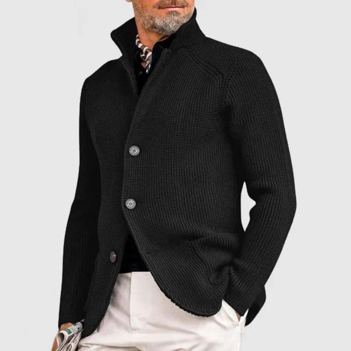 Marc™ | Erkek Dik Yakalı Triko Hırka 🧥