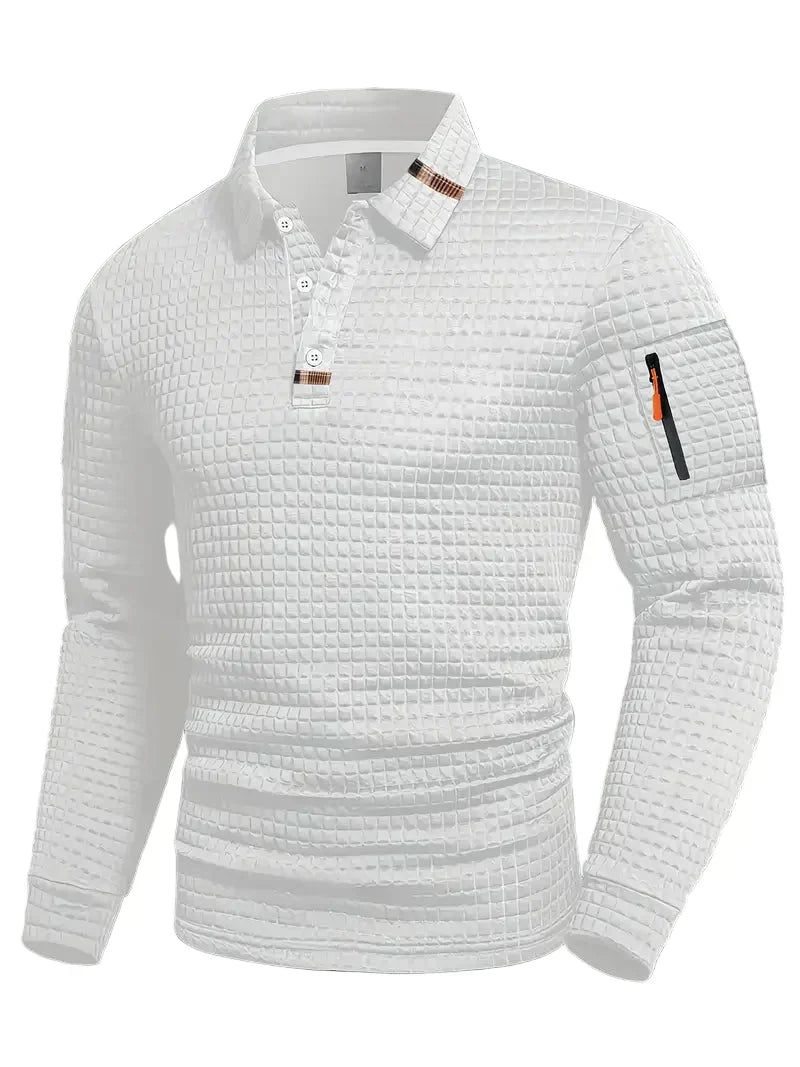 SolloTrend™ Erkek Uzun Kollu Polo – Sıcak, Şık & Rahat