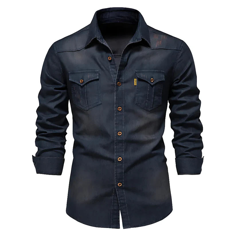 Kilian™ | Premium Pamuklu Denim Gömlek