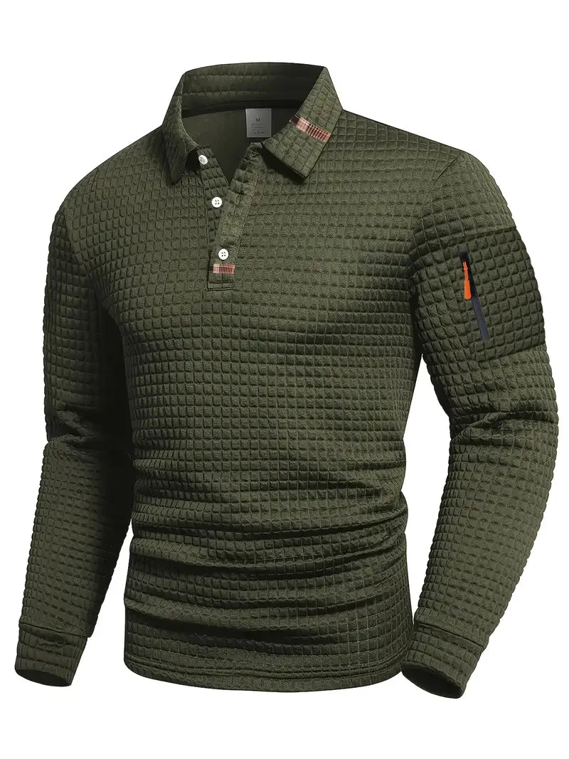 SolloTrend™ Erkek Uzun Kollu Polo – Sıcak, Şık & Rahat