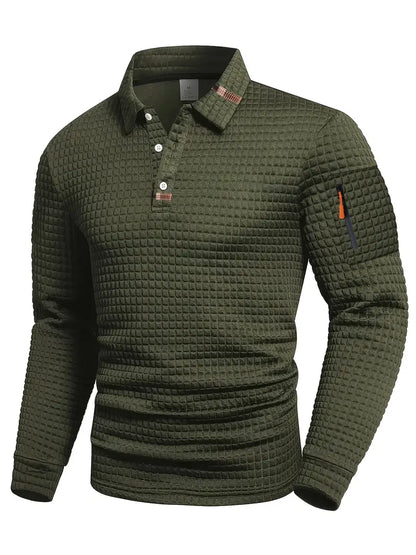 SolloTrend™ Erkek Uzun Kollu Polo – Sıcak, Şık & Rahat