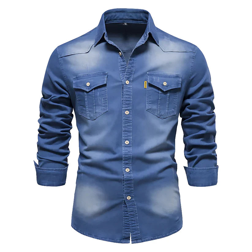 Kilian™ | Premium Pamuklu Denim Gömlek