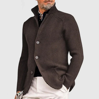 Marc™ | Erkek Dik Yakalı Triko Hırka 🧥