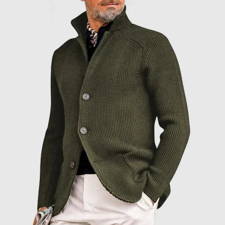 Marc™ | Erkek Dik Yakalı Triko Hırka 🧥