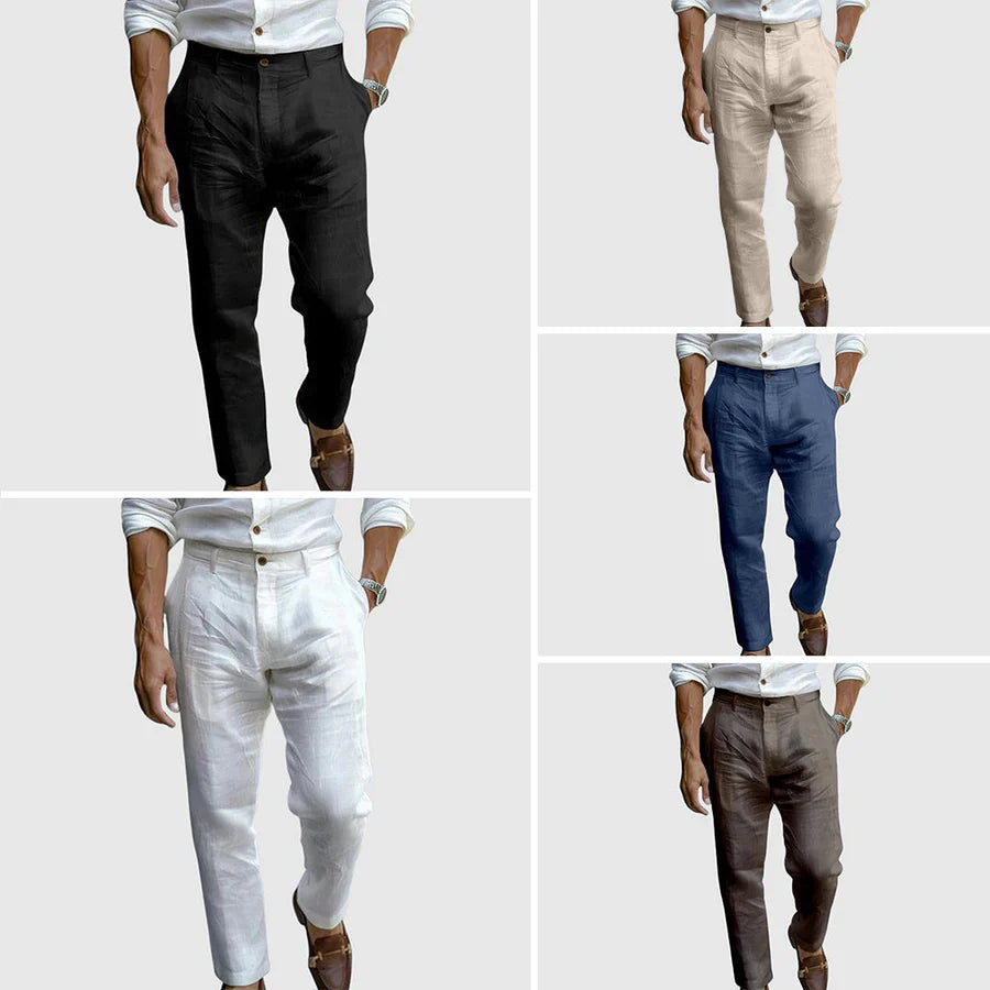 Saint-Tropez Şıklığında Keten Pantolon