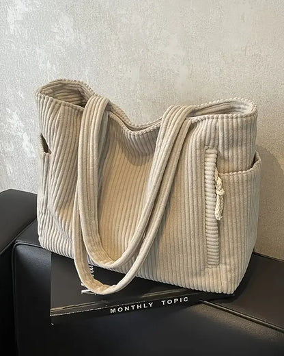 Tilda | Şık Kordon Detaylı Ribanlı Tote Çanta