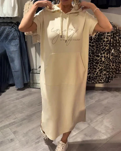 Saskia™ | Rahat Kapüşonlu Elbise
